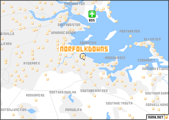 map of Norfolk Downs