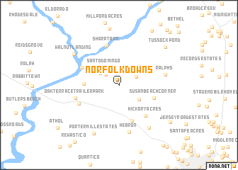 map of Norfolk Downs