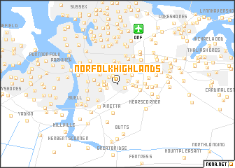 map of Norfolk Highlands