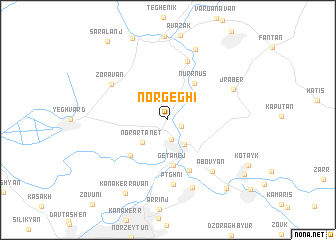 map of Nor Geghi