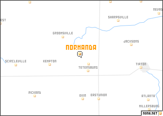 map of Normanda
