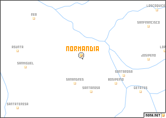 map of Normandía