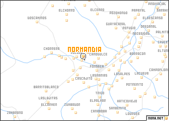 map of Normandía