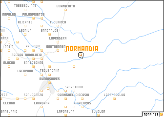 map of Normandía