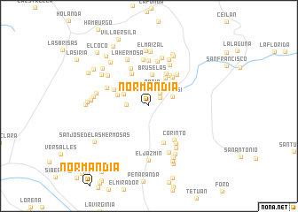 map of Normandía
