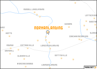 map of Norman Landing