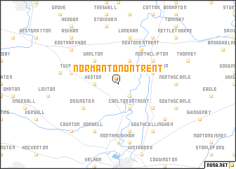 map of Normanton on Trent