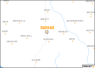 map of Norman