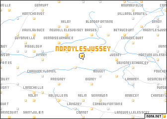 map of Noroy-lès-Jussey