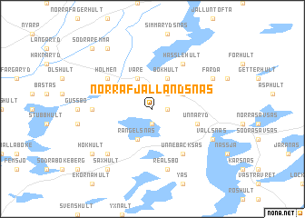 map of Norra Fjällandsnäs