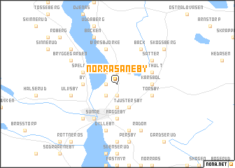 map of Norra Såneby