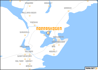 map of Norra Skogen