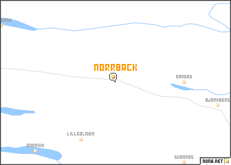 map of Norrbäck