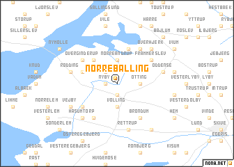 map of Nørre Balling