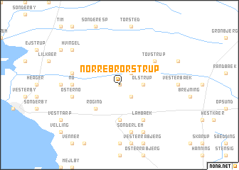 map of Nørre Brorstrup