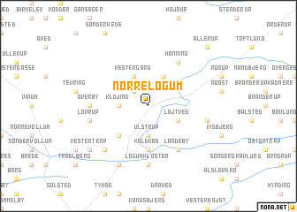 map of Nørre Løgum