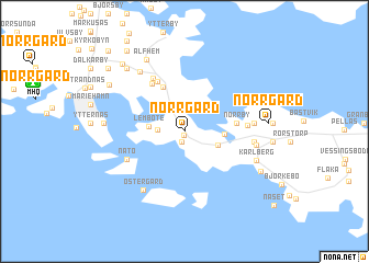 map of Norrgård