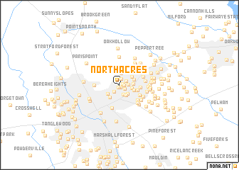 map of North Acres