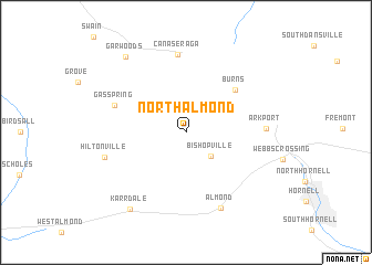 map of North Almond