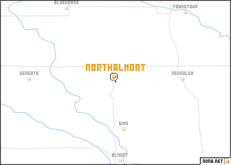 map of North Almont