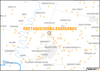 map of Northaven Mobile Home Park