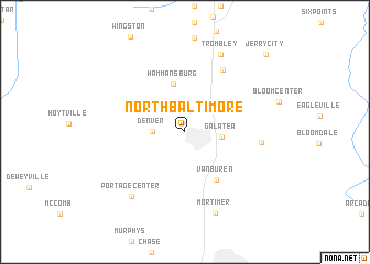 map of North Baltimore