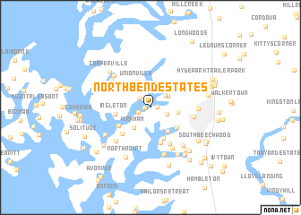 map of North Bend Estates