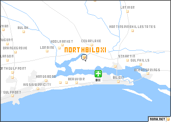 map of North Biloxi