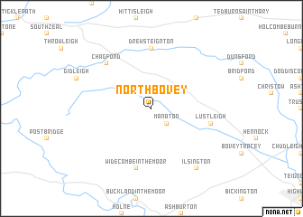 map of North Bovey