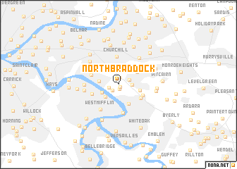 map of North Braddock