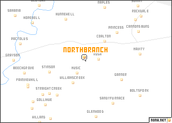 map of North Branch
