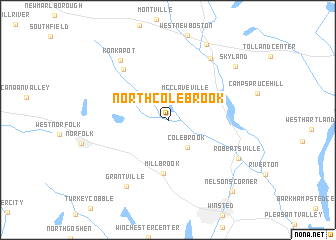 map of North Colebrook