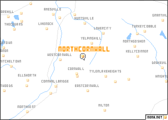 map of North Cornwall