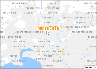 map of Northcote