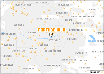 map of North DeKalb