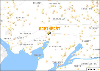 map of North East