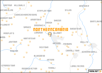 map of Northern Cambria