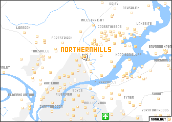 map of Northern Hills