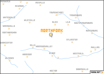 map of North Fork