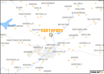 map of North Fork