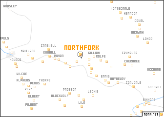 map of Northfork