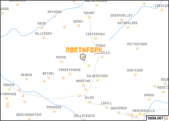 map of North Fork