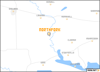 map of North Fork