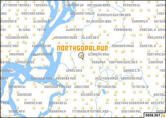 map of North Gopālpur