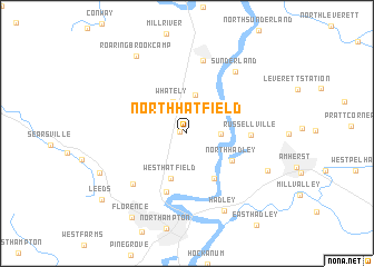 map of North Hatfield