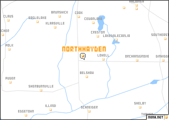 map of North Hayden