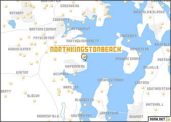 map of North Kingston Beach