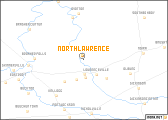 map of North Lawrence