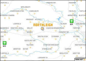 map of North Leigh