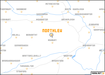 map of Northlew